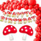 JeVenis 15 PCS Mushroom Birthday Party Decoration Mushroom Balloon Garden Party Birthday Banner Fairy Woodland Mushroom Party Supplies Favors