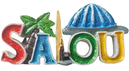 3D Salou Spain Fridge Magnet Travel Souvenir Kitchen Refrigerator Decoration Hand Painted Resin Craft