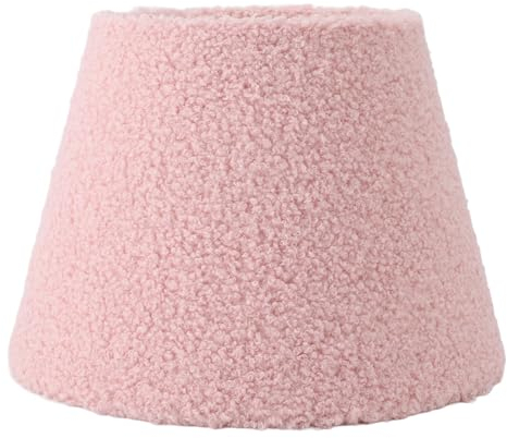 Plüschstoff-Lampenschirm, Exquisiter Stabiler Tischlampenschirm, Universell Einsetzbare Moderne Lampenabdeckung, Ersatz-Lampenschirm für E27 & E14 Tisch- und Stehlampen, Stilvolle Beleuchtung (Rosa)