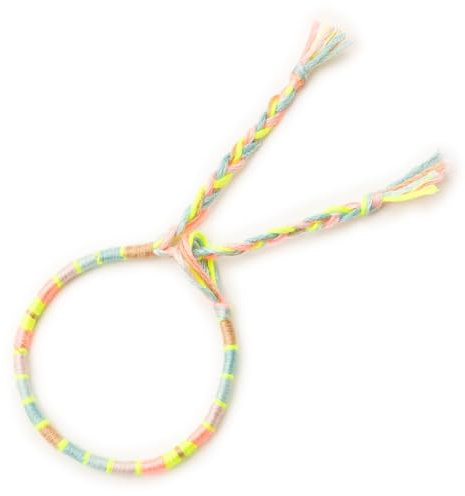 Bracelet à vœux Brésilien d'amitié - Fils de coton tressé traditionnel, Coloré et Réglable, pour les hommes et les femmes de, Porte-Bonheur, Bijou Artisanal Fait Main (BV62)