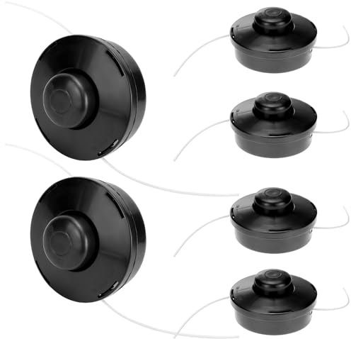 QWORK® 6 Pezzi Testina Decespugliatore Universale, Testina Filettata Decespugliatori M10x1.25, Bobina Filo per Decespugliatore