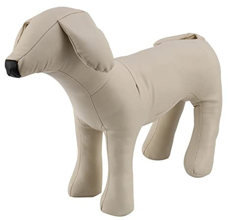 ANNJUC Hundepuppe aus Leder, stehend, für Hunde, Spielzeug, Tierladen, Schaufensterpuppe, , M