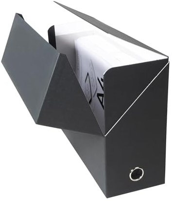 Exacompta - Réf. 89523E - 5 boîtes transfert en papier toilé - Dos 90 mm - Avec un œillet en métal - Pour format A4 - Dimensions 25,5 x 34 x 9 cm - vert - livrées montées