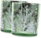 Garneck Kerzenhalter Aus Glas Mit Grünem Weihnachtsbaum-Aufdruck 2er-Pack Teelichthalter Weihnachtstischdekoration Heimdekoration