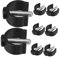 NIYANGLE 8Pcs Toilet Seat Risers Replacement Locking Clips Thermoplastic Rubber Handrail Clamp for Crutches Adjustable Tube Pin Locks Compatible with Toilet Stools and Shower Chairs