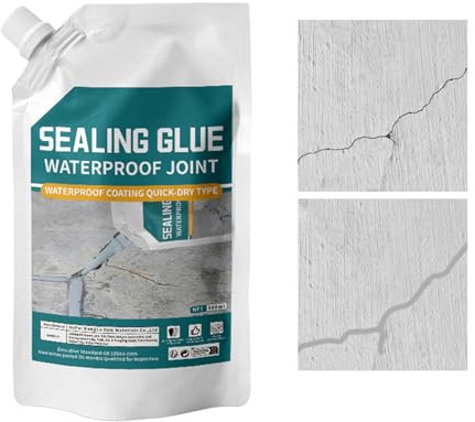 Concrete Crack Filler, wasserfester Reparatur, stark haftend, Formula, 21,6 x 13,8 cm, Quick-Drying-Anwendung, 500 ml Tube für Garage, Küche, Boden, Ecken