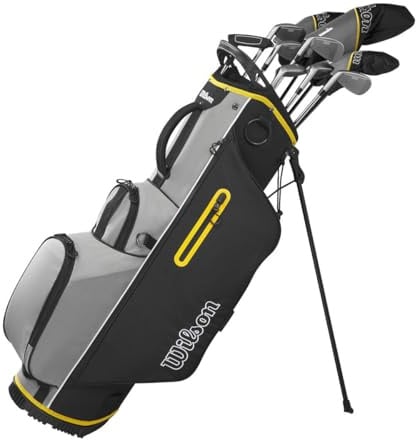 WILSON Herren Ultra HL Linkshand Golfschläger Set Mit Stand Tasche Golf Komplettset Eisen Hölzer Driver Bag