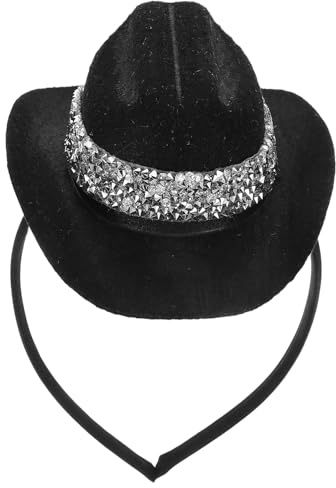 PRETYZOOM Eleganter Kleiner Zylinder Haarreif aus Polyester in Schwarz mit Sicherem Griff und Bequemem Sitz für Faschingskostüme und Cosplay Partys