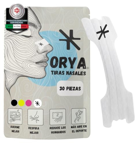 ORYA, 30 Stück Nasenpflaster Schnarchen, Sport Nose Strips, Atmungshilfen und Schnarchstopper, Weiß
