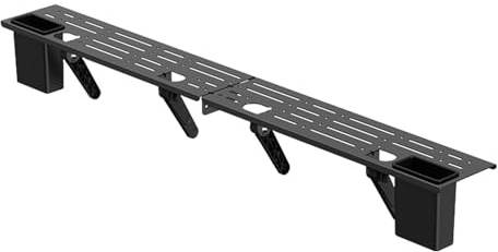 Superior Monitorregal – TV-Aufbewahrungsständer aus Metall, 90 cm, Bildschirm ohne Bohren, zusammenklappbar, Halterung für Fernbedienung | Routerkonsole für Kabel