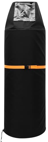 100lb Propane Tank Cover, 124×40cm Heavy Duty Oxford Gas Bottle Cover with PVC Transparent Window, Weatherproof Sturdy Protector for Outdoor Camping Caravan, Black(black)