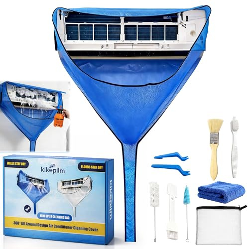 Kikepilm Kit Pulizia Condizionatore Split, Telo per Pulizia Climatizzatore e Condizionatori da Parete per Casa, Blu Grande