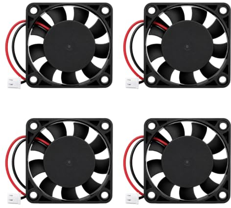 4 Piezas Ventilador 12V DC 0,1A Silencioso 40mm, Ordenador 4010 40x40x10mm con Cable 28cm, Refrigeración para Impresora 3D DVR Router Disipador y Dispositivos Electrónicos