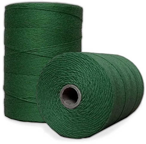 100% Cotton Loom Warp Thread (Green), 8/4 Warp Yarn (800 Yards), Perfect for Weaving: Carpet, Tapestry, Rug, Blanket or Pattern - Warping Thread for Any Loom