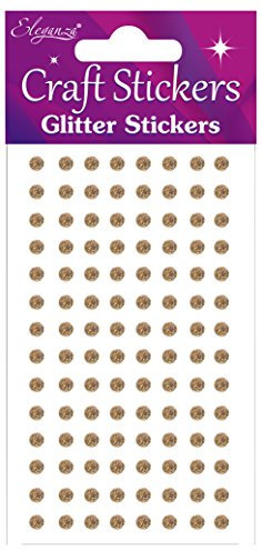 Eleganza Glitter Gems, Synthetic Material, Champagne, 16.5 x 7.6 x 0.2 cm