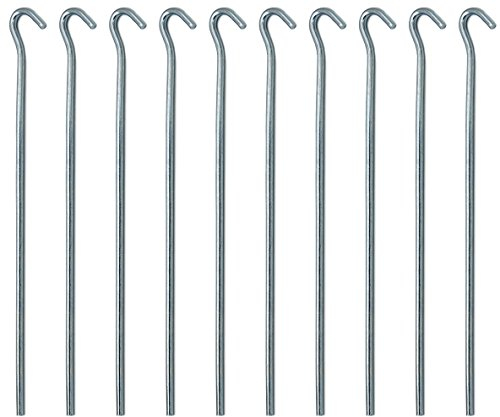 AMANKA Alleskönner 10 Runde Zelt-Heringe Erdnägel 250x4mm Bodenanker Camping-Zeltnägel Erdanker Robust Stabil Verzinkt