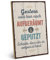 ARTFAVES® Wandbild Holzschild mit Spruch - GESTERN WAR HIER NOCH AUFGERÄUMT & GEPUTZT - Türschild Retro Vintage Deko Bild Geschenk - Zuhause, witzige Sprüche