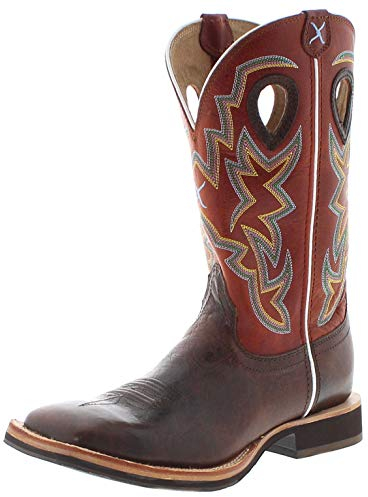 Twisted X Boots 1772 HORSEMAN Stivali da equitazione western, in pelle, marrone, Cioccolato - arancione, 44.5 EU