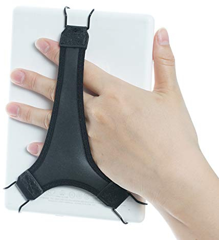 TFY Dragonne avec poignée en polyuréthane souple, compatible avec liseuses Kindle – Kindle e-Reader 6 / Kindle Paperwhite/Kindle Voyage/Kindle Oasis/Nook GlowLight Plus (noir)