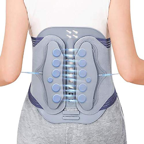 HELIALTH Rückenbandage Rücken - Abdominaltrainer - zur Linderung von Schmerzen im unteren Rücken - bei Bandscheibenvorfällen, Ischias - Unterstützung des bionischen Knorpels,XXL