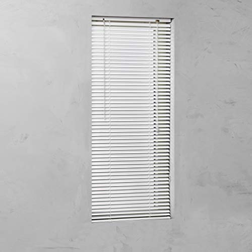 Alu Jalousie Weiss - Breite 40 bis 220 cm - Höhe 130/175 / 250 cm - Tür Fenster Rollo Jalousette Aluminium Fensterjalousie Lamellen Metall (110 x 250 cm)