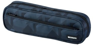 LIHITLAB Large Capacity Zipper Long Pencil Case For School Office College, Big Capacity Pencil Bag Holder Adults Teen Boys Girls, Travel Cosmetics Storage, Black Camo (A7552-134)
