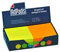 AdPads® selbstklebende Haftnotizzettel | 75 x 70mm, 6 Blöcke à 100 Blatt, Set Bunt Neonfarbe | Kleine Sticky Notes Box
