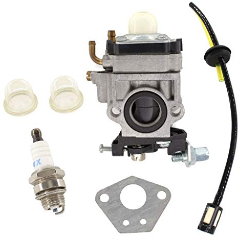 HURI Vergaser & Dichtung Zündkerze Benzinfilter mit Bezninschlauch für Einhell BG-BC 43/1 AS, BG -PT 3041 Motorsense Freischneider