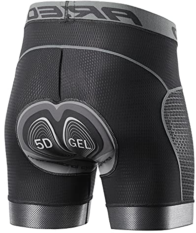 Lixada Radlerhose Herren mit Sitzpolster 5D Gepolsterte Fahrradhose kurz Atmungsaktive Elastizität Schnelltrocknende Stoßfeste Herren Fahrrad Hosen Radhose