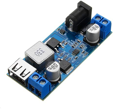 DollaTek DC-DC 24V/12V a 5V 5A alimentatore step-down Convertitore buck Modulo di ricarica step-down USB regolabile