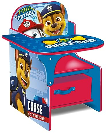 Paw Patrol Wooden Chair Desk with Storage Bin by Nixy Children, One Size,PW14165