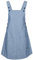 Trespass Womens Pinafore Dress Cotton with Pockets Dungaree Corduroy Twirl Navy Chambray