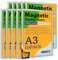 VAIIGO A3 Cadre Magnétique, Cadre d'information, Autocollant de Fermeture magnétique pour Documents, Photos, Sachet (Argent, A3/10Pack)