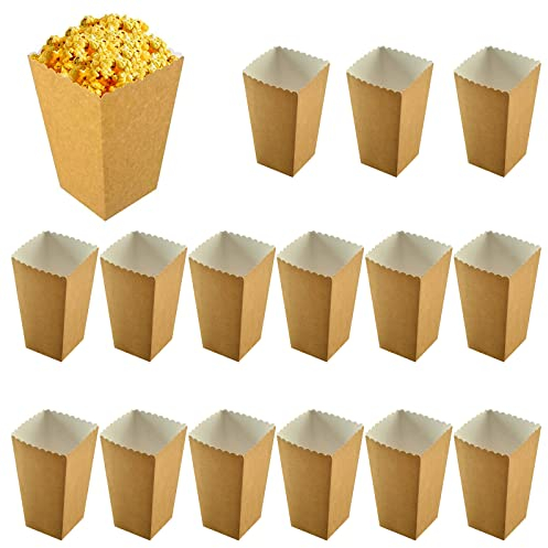 Cajas Palomitas MaíZ, Bolsas Papel, 15PCS Bol de Carton para Decoración Cumpleaños Fiestas Noche de Cine y Navidad