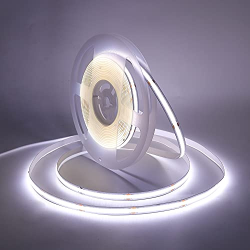 KISUFU USB 5V LED Strip, 320 LEDs/m Flexible COB LED Strip Lights TV Backlight, Flexible Underfloor Light Touch Dimmer Light Strip for Kitchen, Bedroom, Home DIY Lighting.2M