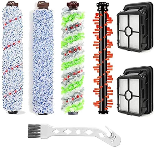 Sparesbarn Hauptbürsten + Filter kompatibel mit Bissell CrossWave 1866 1785 1713 2052 2225 Staubsauger, 3 in 1 Ersatzfilter Rollbürste Bodenbürste Zubehör