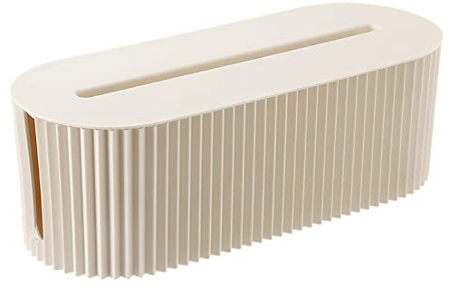 Kabelbox Weiß, Kabelmanagement Box, Kabel Organizer Box Aufbewahrung, zur Vermeidung von Kabelsalat, Aufbewahrungsbox zum Verstecken von Steckdosenleisten, Adaptern & Kabeln, Schutz von Kindern Tieren