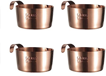 maiwalk Sauce Dishes with Grip Handle Colorful Mini Appetiser Dishes Condiment Cups Ramekins Snack Dip Bowls 18/8 Stainless Steel Serving Dipping Bowls 2.4 inch (Rose Gold, 2.4 inch)