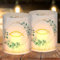 O-Kinee Set di 12 candeline per decorazione tavolo battesimo, candeline, decorazione comunione, prima comunione, verde eucalipto, lanterna pesce, decorazione battesimo, candeline per
