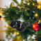 Weihnachtsbaumschmuck Schwarz Katze, 2D Anhänger Weihnachtsbaum Deko, Christbaumschmuck Katze Weihnachtsanhänger Baumschmuck Weihnachten Weihnachtsdekoration