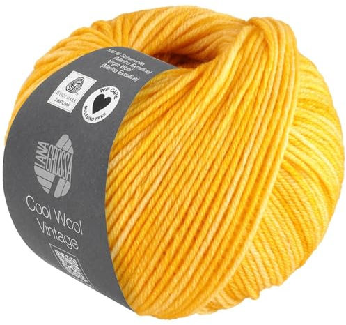 LANA GROSSA Cool Wool Vintage | Merinoklassiker mit Ton-in-Ton Farbeffekt | Handstrickgarn aus 100% Schurwolle (Merino extrafein) | 50g Wolle zum Stricken & Häkeln | 160m Garn FB 7376