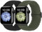 Finoriss Armband Kompatibel mit Apple Watch 42mm 44mm 45mm 49mm, Geflochtenes Elastisches Nylon Armband für Apple Watch Series 9 SE 8 7 6 5 4 3, Schwarz/Olivgrün