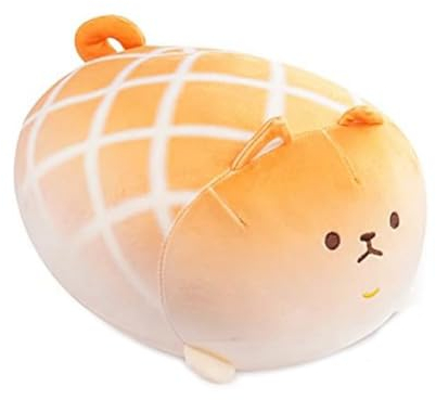 TsoLay Juguete de Peluche Shiba Inu de Animal de Peluche, Almohada de Pan de Bollo de PiñA con Forma de Perro Suave, MuñEco, los Mejores Regalos Amarillo