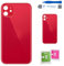 Globalstock Vitre arrière de Cache Batterie pour iphone 11 Remplacement - Coque Cache Batterie Compatible Rouge + adhésif et Kit Outils