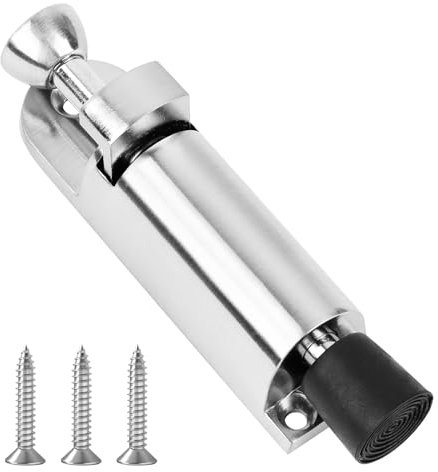 Tope de puerta para suelo, tope de puerta exterior, con mando a pie, aleación de zinc, tope de puerta de metal con tornillo para puerta de garaje, puertas interiores, puertas de balcón