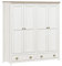 Dynamic24 Kleiderschrank Massivholz Schlafzimmerschrank Drehtürenschrank Holz Schrank