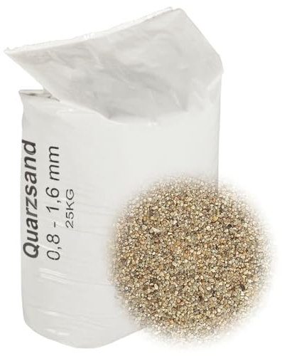 Sufrk Sable filtrant 25 kg 0,8-1,6 mm,Sable filtrant, pour filtres de piscine, sable quartzifère pour système de filtration à sable