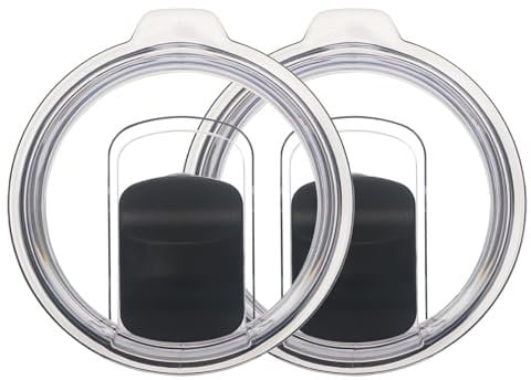 Lot de 2 Couvercles de Remplacement pour Gobelet 20 oz,protection Couvercle Anti-Éclaboussures en Silicone,Couvercle à Paille de Rechange pour Gobelet,Étanche et Durable,Compatibles avec Tasse Stanley