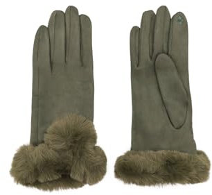 QUEEN HELENA G03 G03 Winterhandschuhe, warm, aus weichem Wildleder, elegant, für Damen, Militär, Einheitsgröße