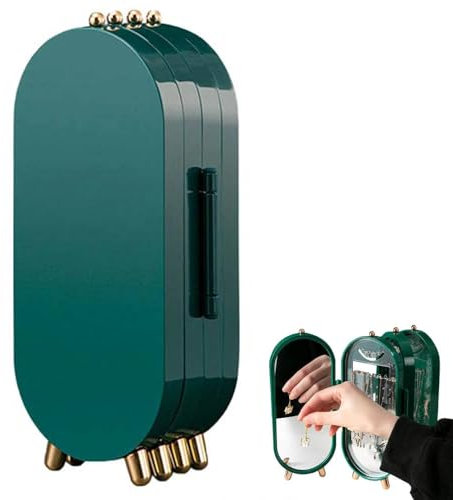 STRADO Schmuckkästchen Mädchen Reise Schmuckschrank | Kleine Geschenke Schmuckschatulle Travel Jewelry Organizer Box | Schmuckständer Schmuckbox Schmucktablett | Schmuck Aufbewahrung Geschenkideen